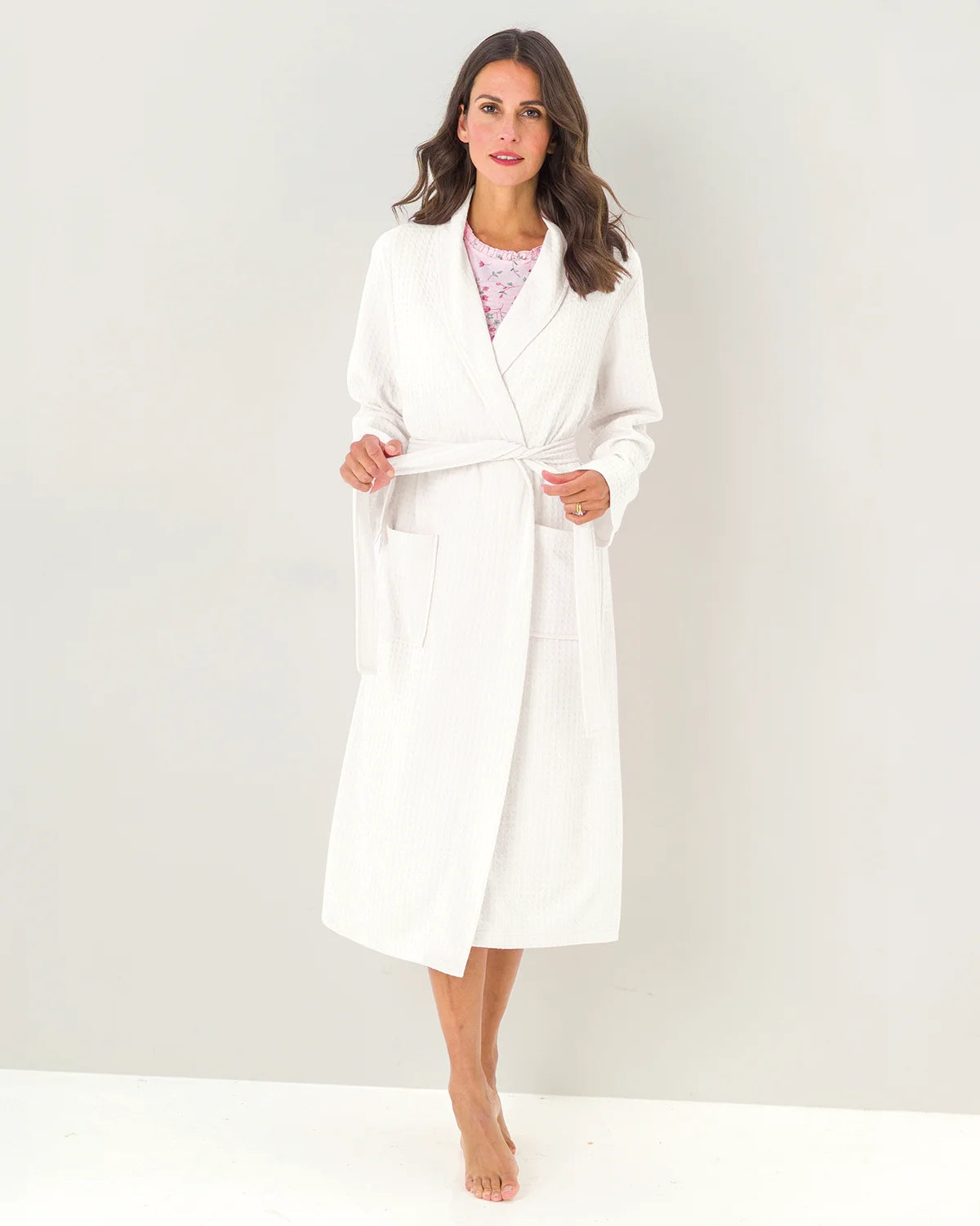 Slenderella Bryn Dressing Gown - White
