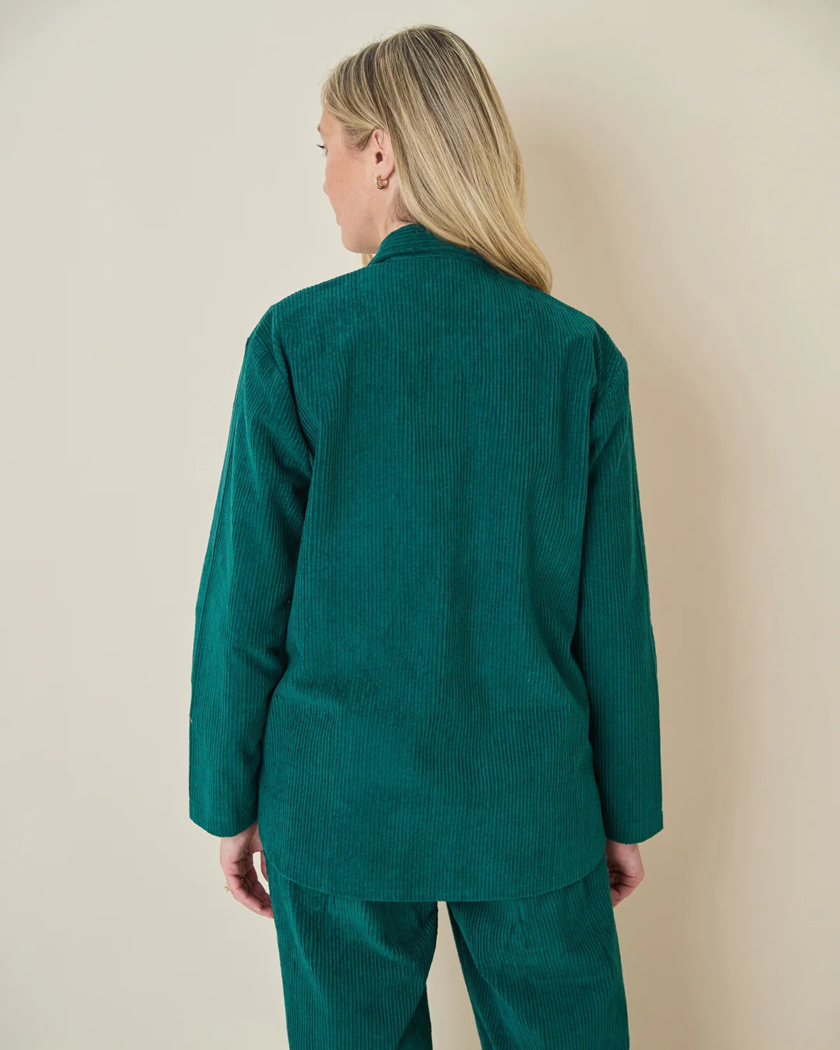 Alexis Emerald Green Cord Shirt Style Jacket