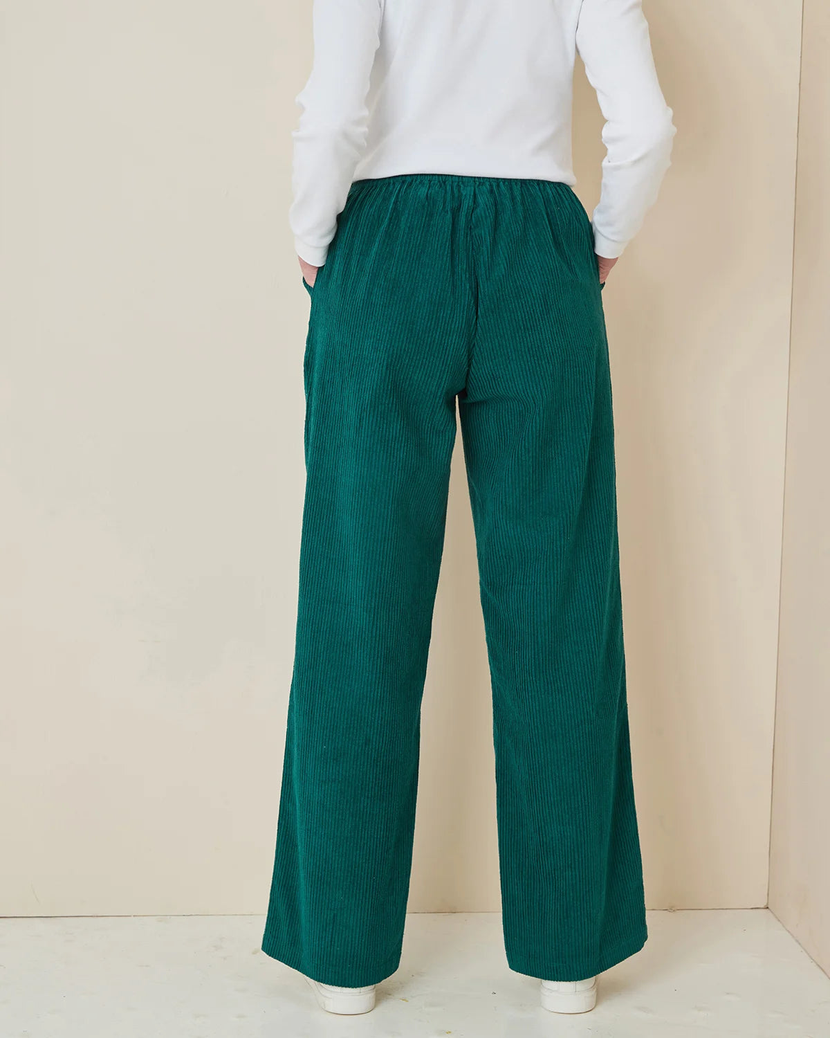 Alexis Emerald Green Cord Pull On Trousers