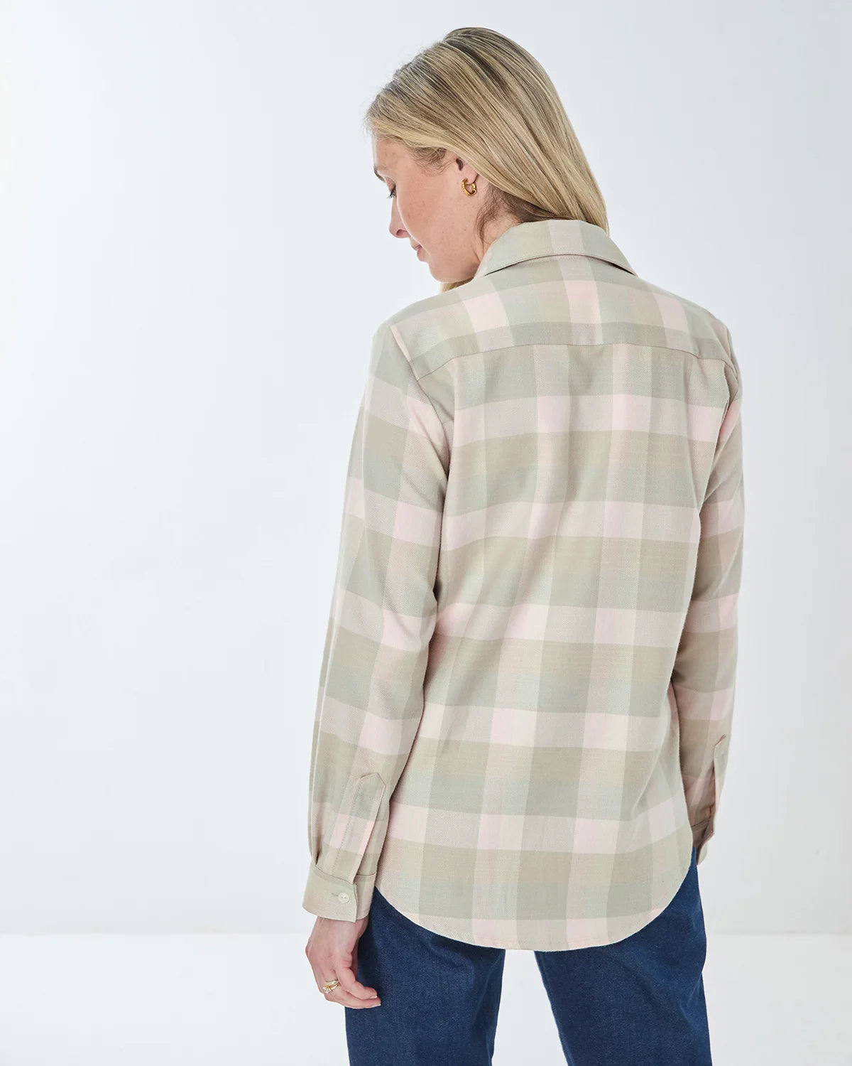 Blaine Soft Handle Pure cotton Checked Blouse