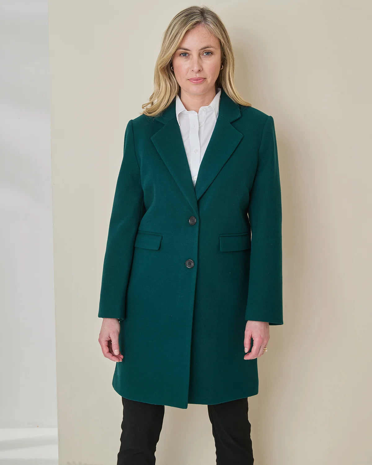 Cassandra Lined Coat - Forest Green