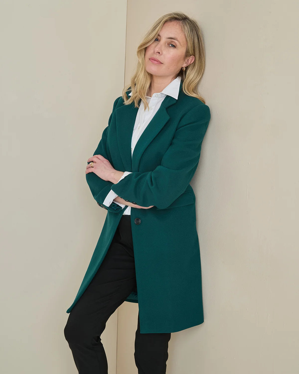 Cassandra Lined Coat - Forest Green