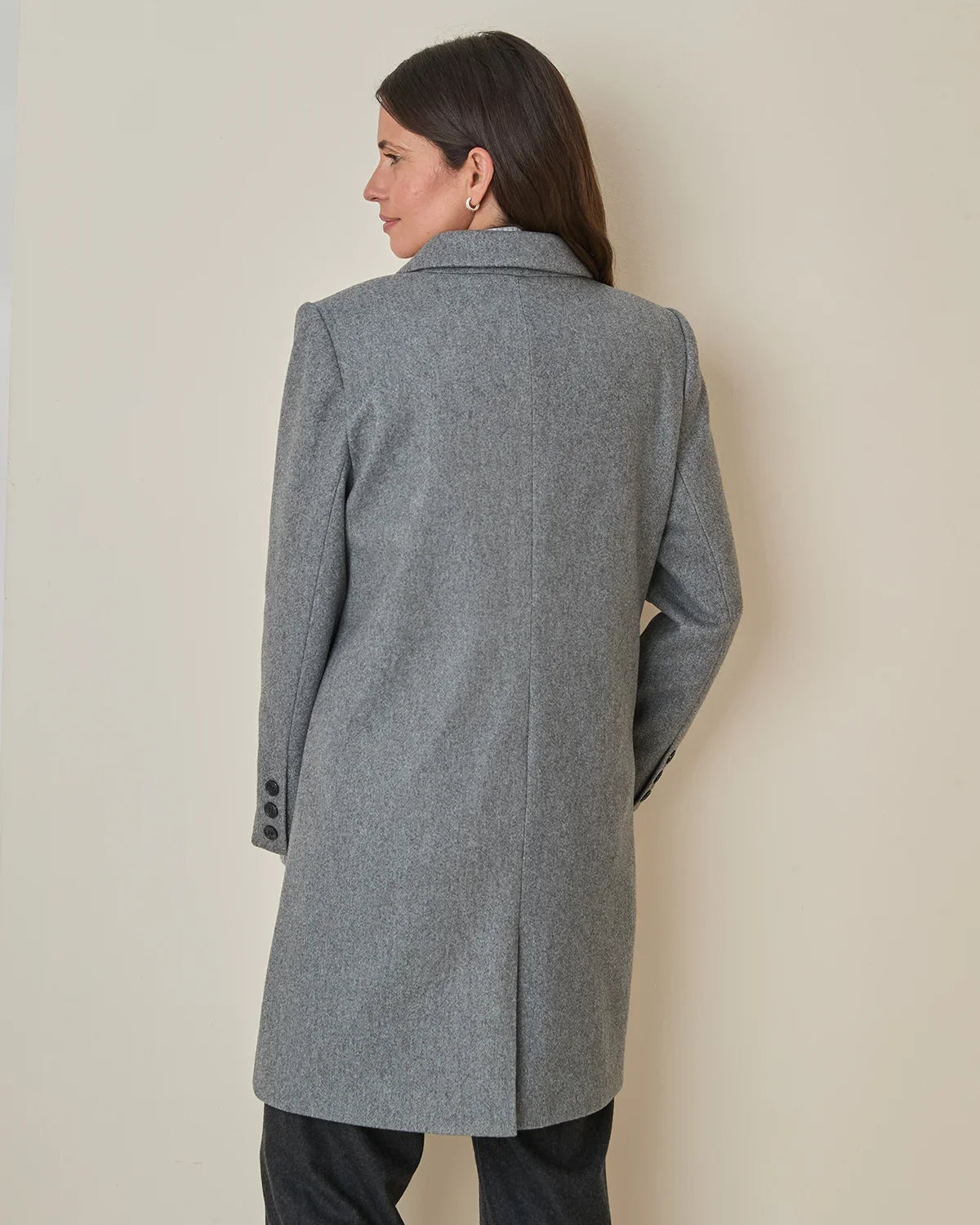 Cassandra Lined Coat - Grey Marl