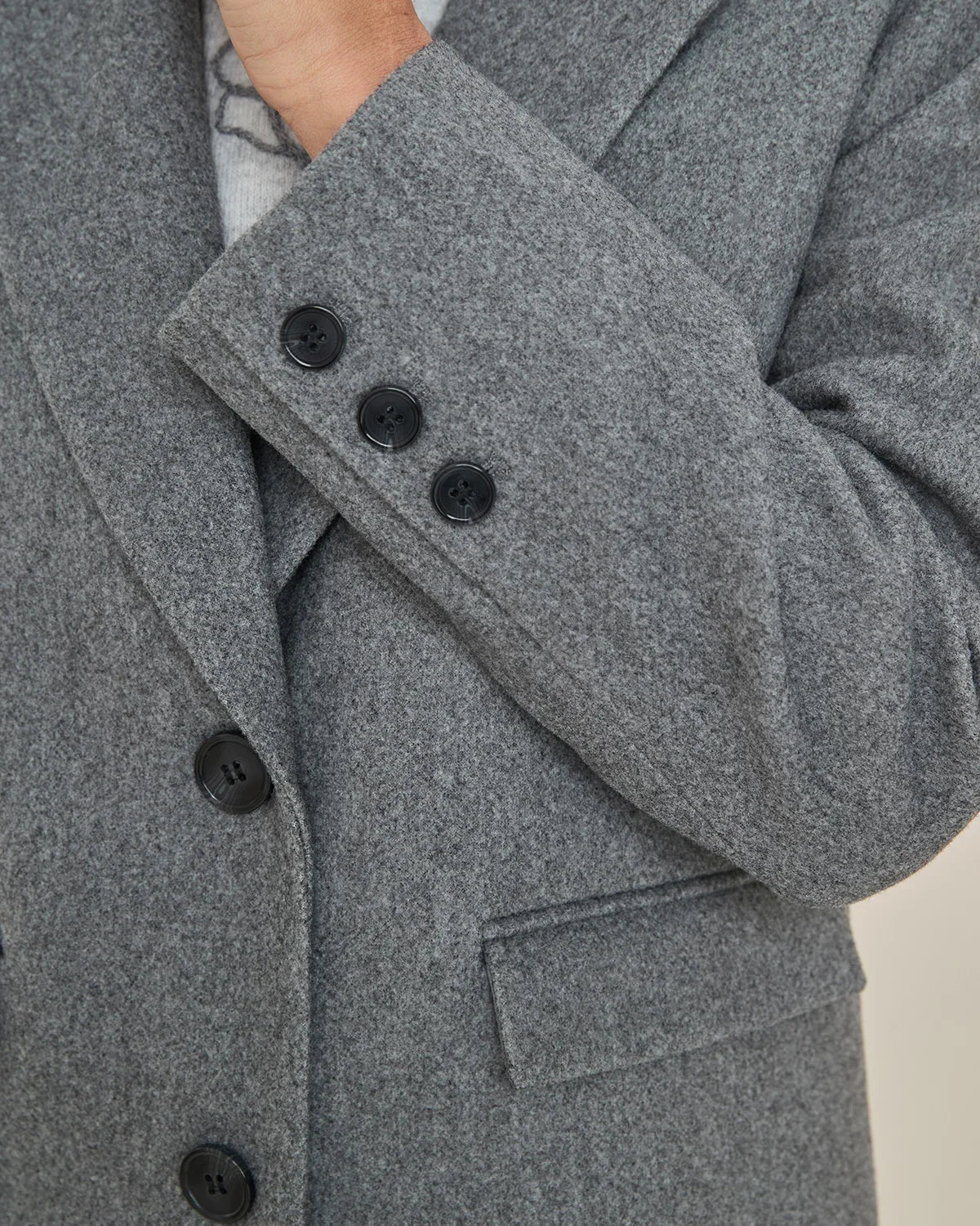 Cassandra Lined Coat - Grey Marl