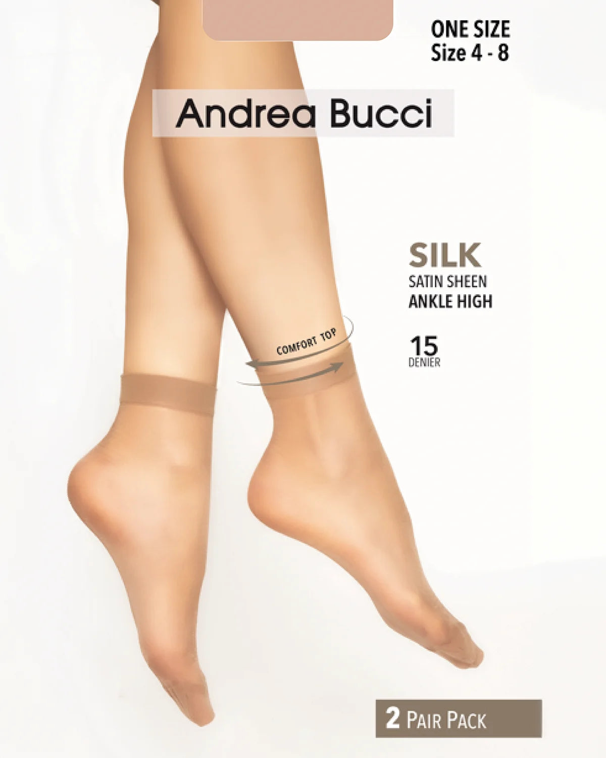 Luxury 15 Denier Ankle Highs- Natural