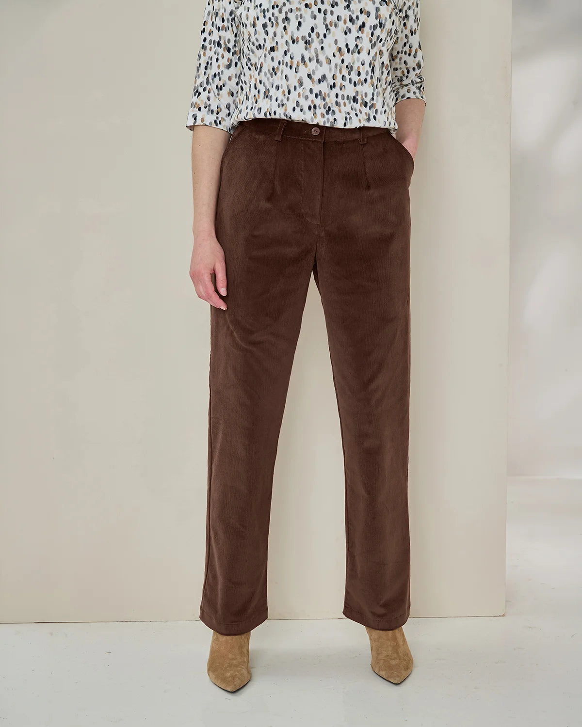 Needlecord Trousers Ladies - Chocolate
