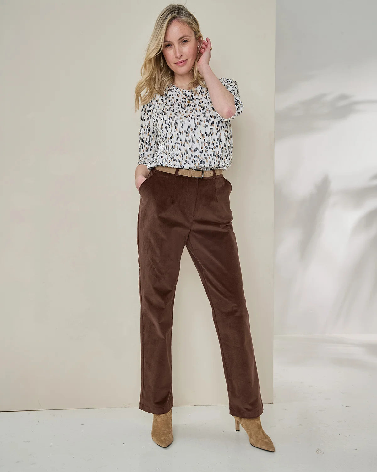 Needlecord Trousers Ladies - Chocolate