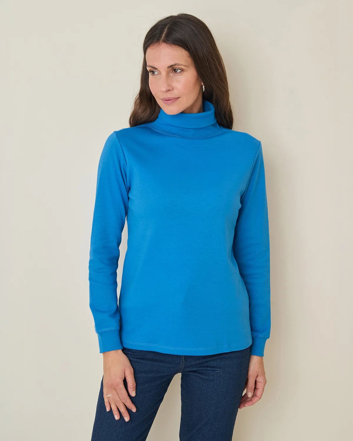 Cotton Polo Necks - Delphinium