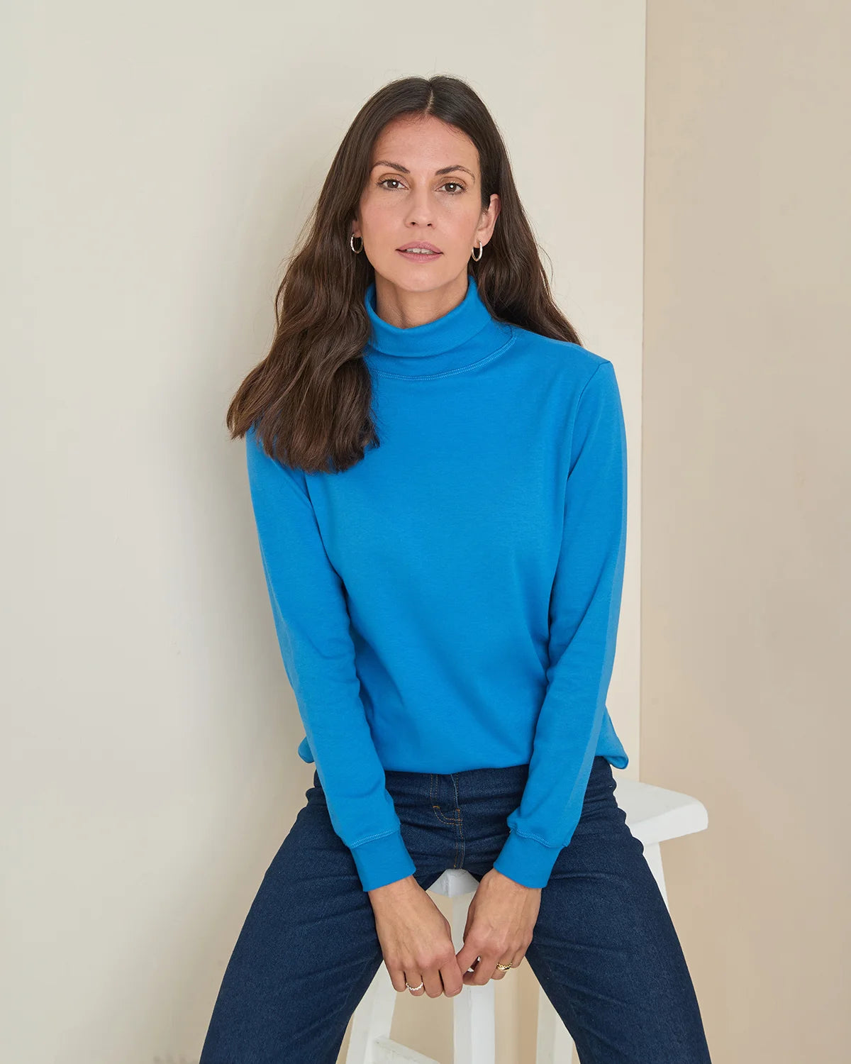 Cotton Polo Necks - Delphinium