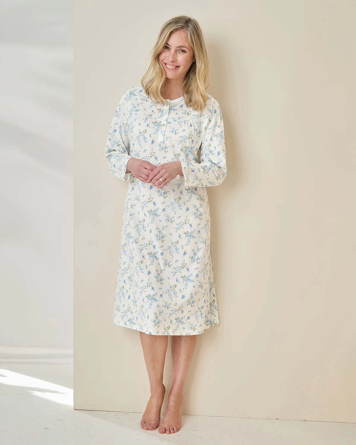 Genevieve Long Sleeve Cotton Nightdress