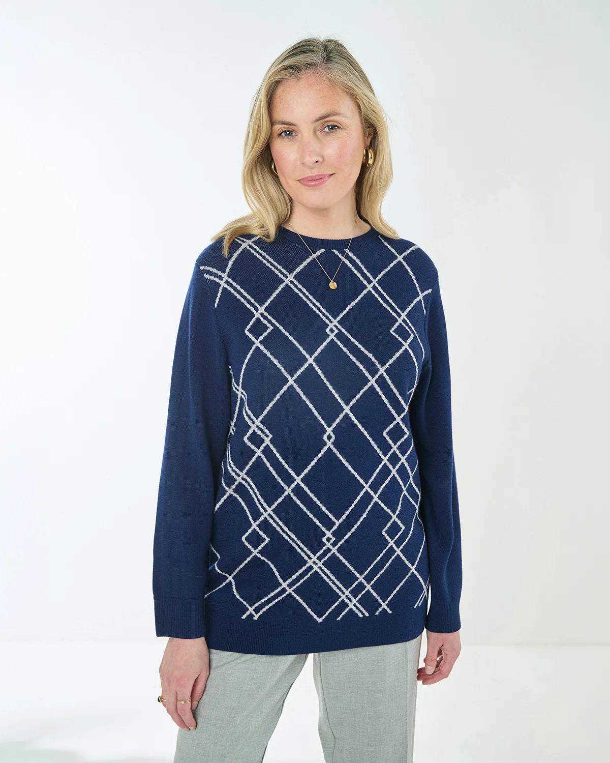 Jilly Argyle Design Wool Rich Jumper