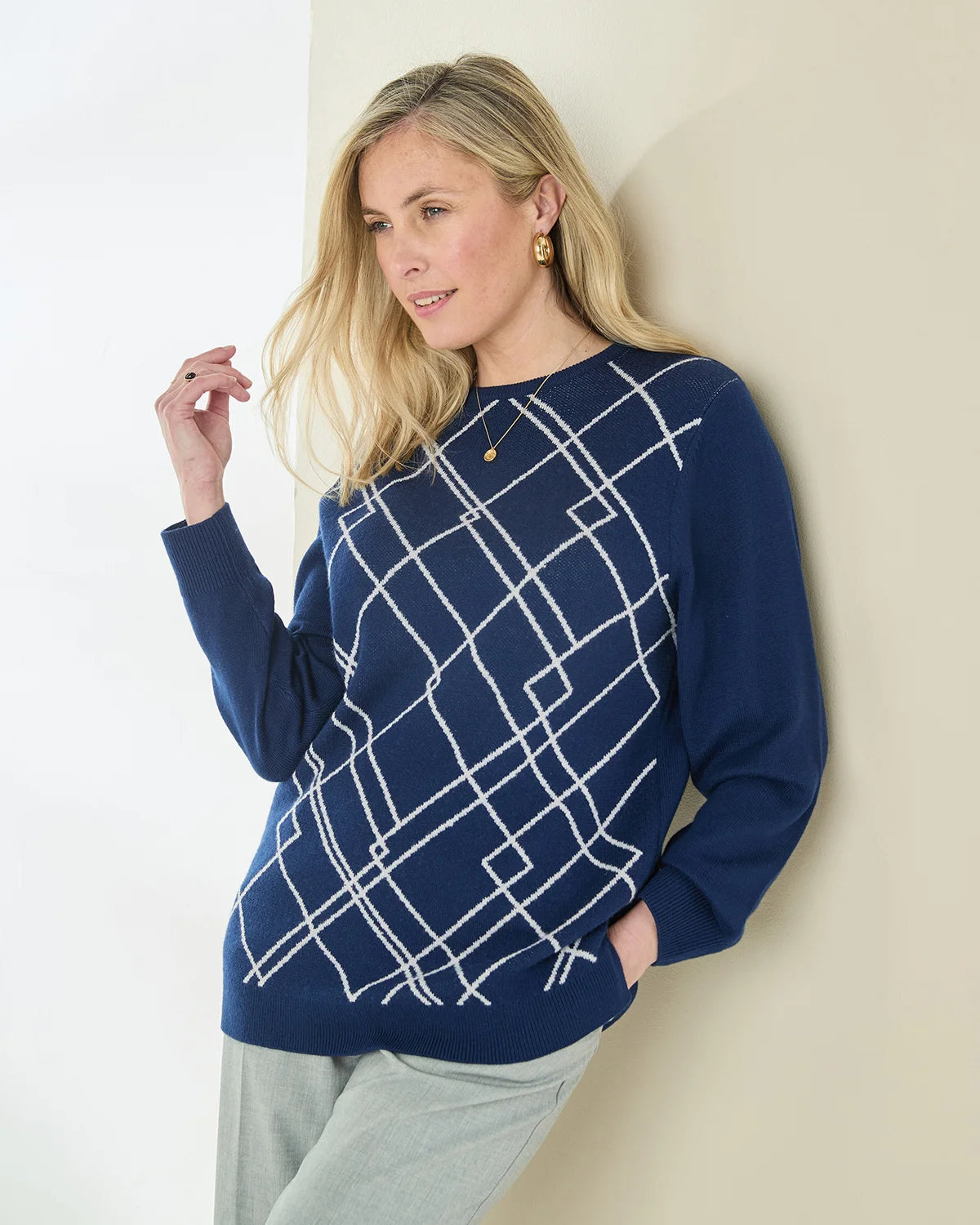 Jilly Argyle Design Wool Rich Jumper