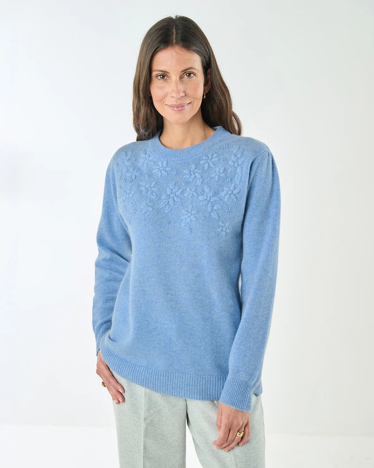 Lizzy Embroidered Pure Lambswool Jumper
