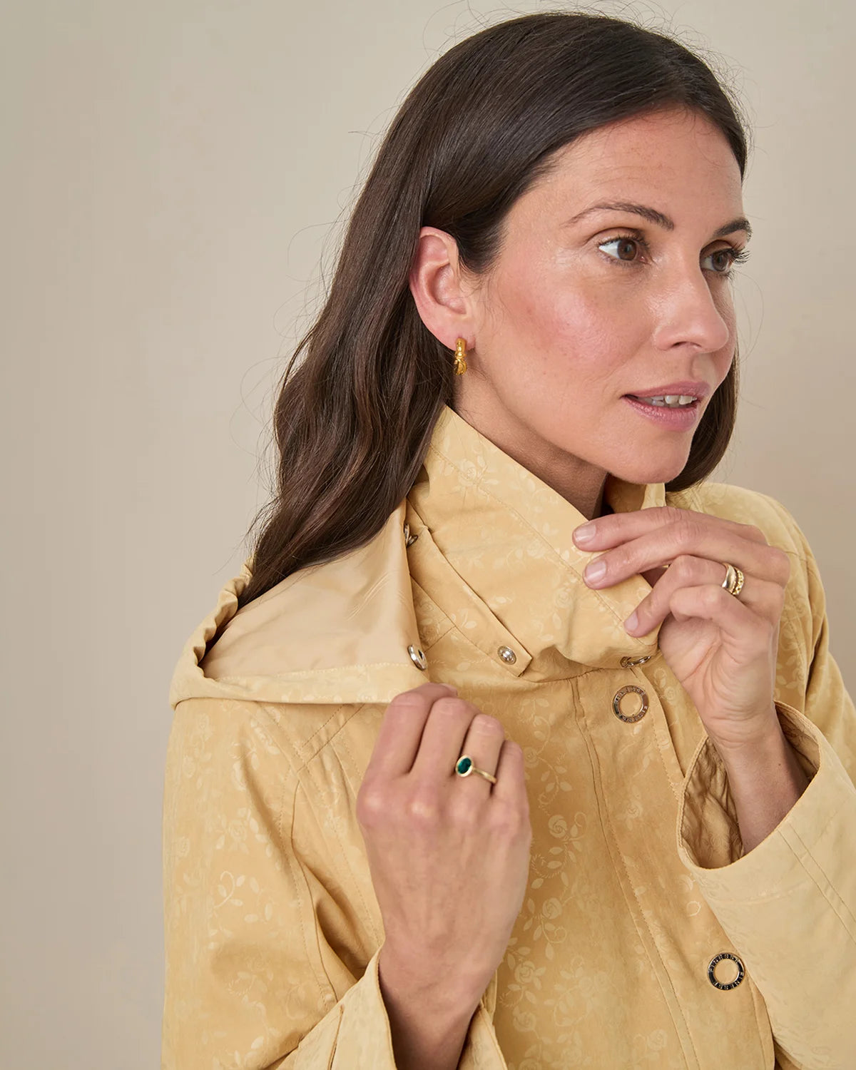 Lottie Showerproof Coat - Light Gold