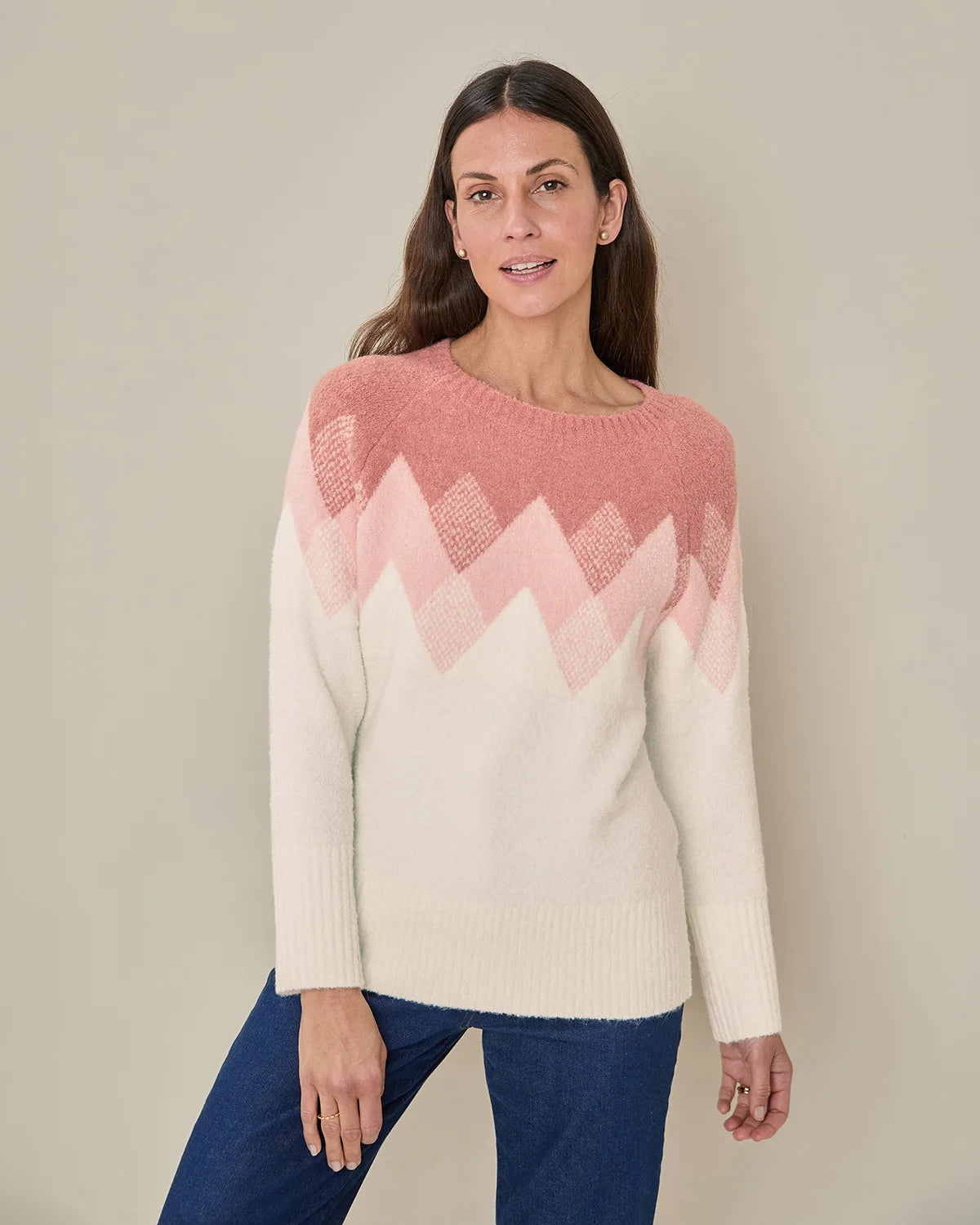 Luella Raglan Sleeve Patterned Jumper