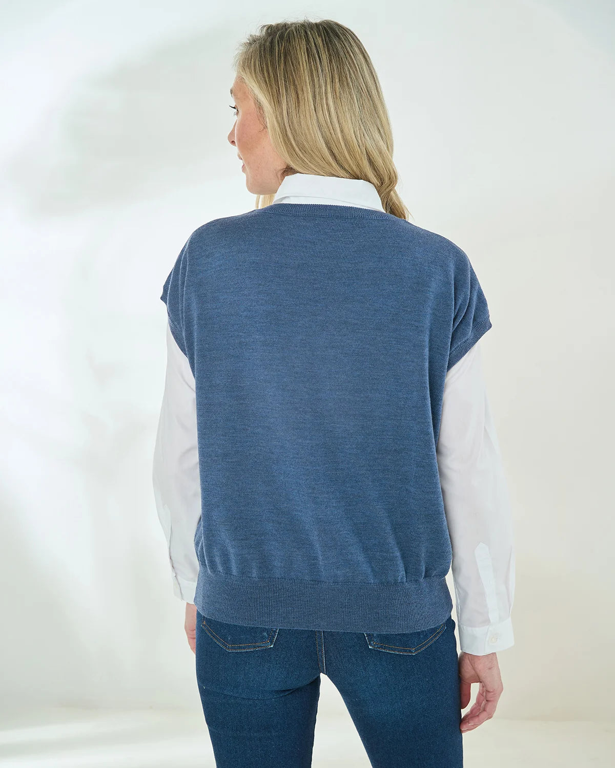 Lynette V Neck Merino Wool Slipover