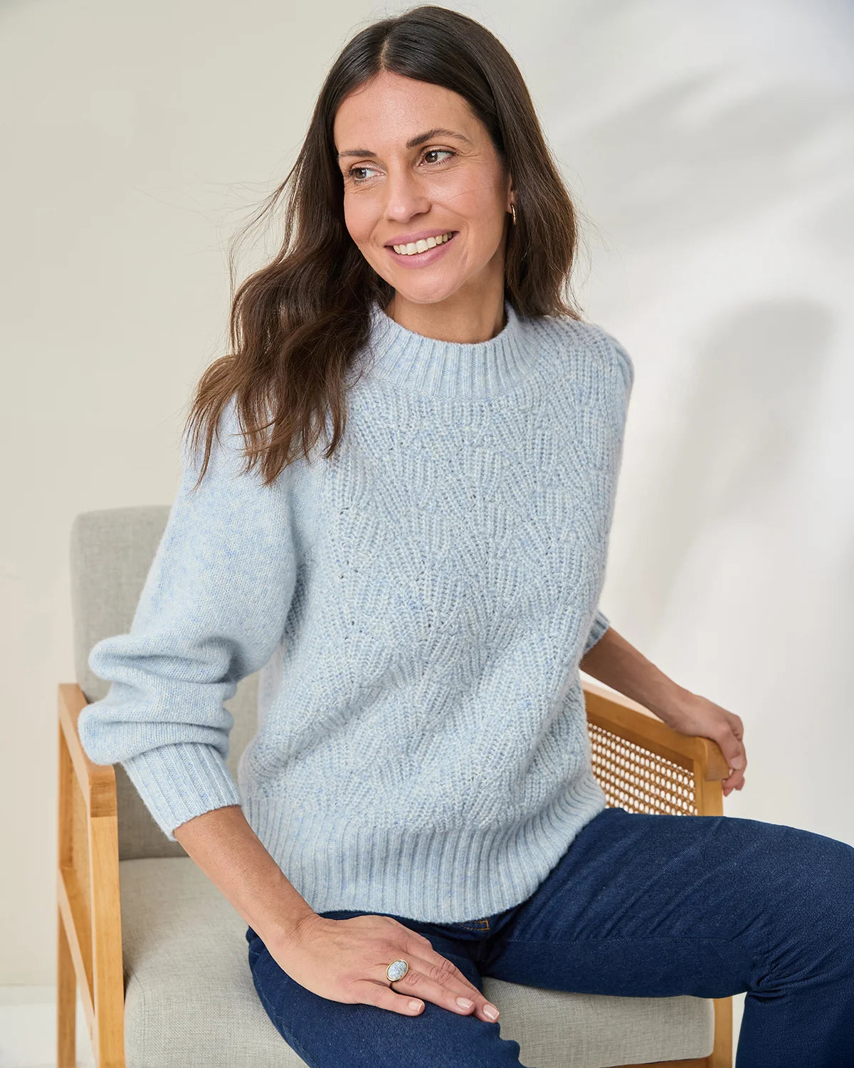 Mila Cable Knit Wool Rich Jumper
