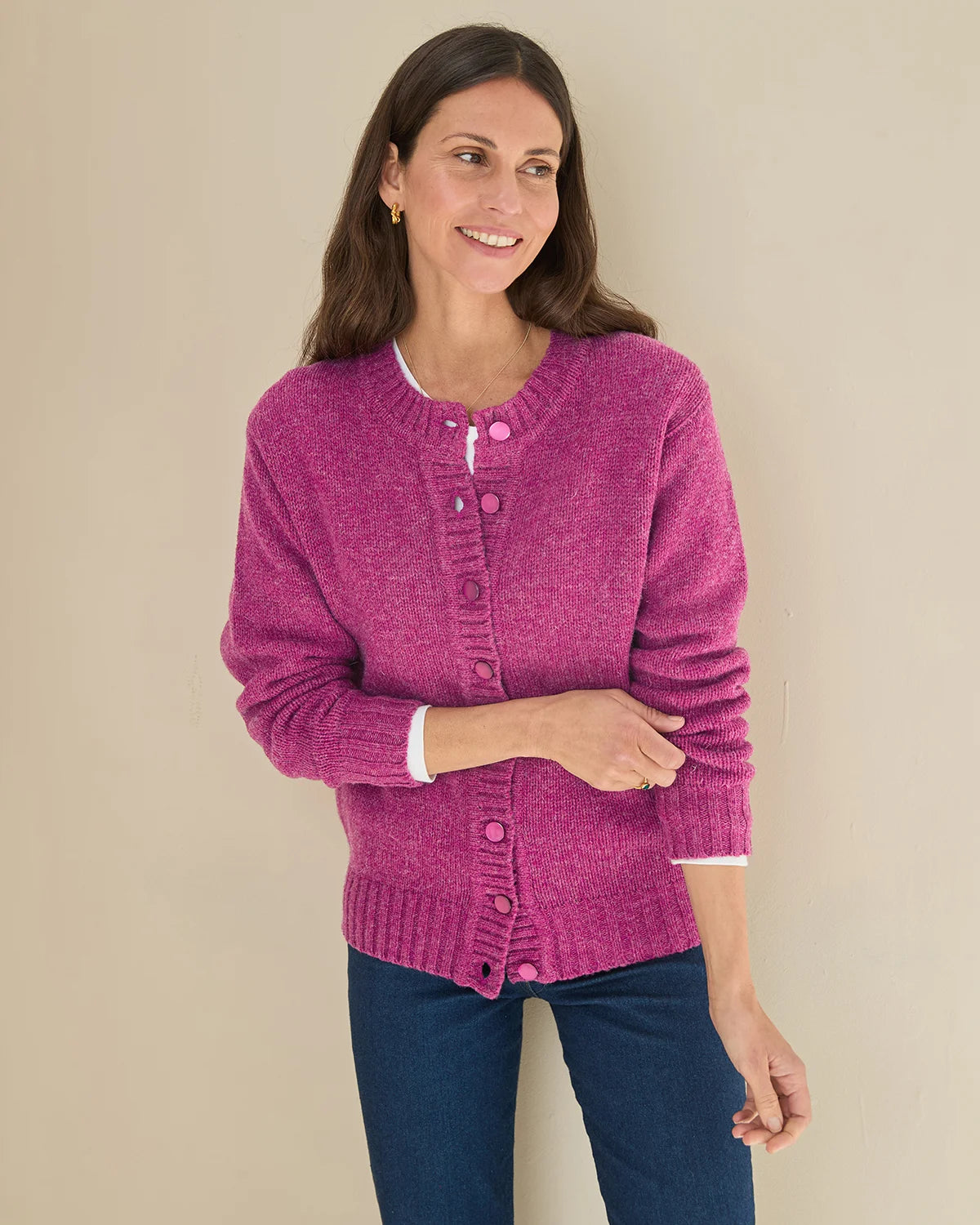 Shetland Cardigans - Mulberry
