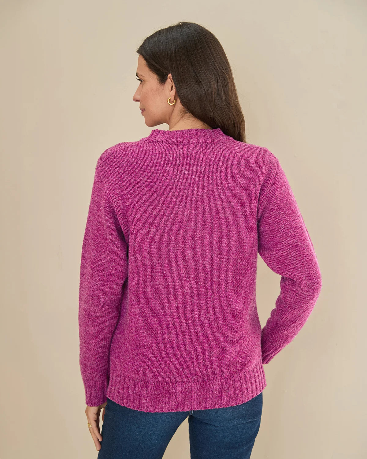 Shetland Cardigans - Mulberry
