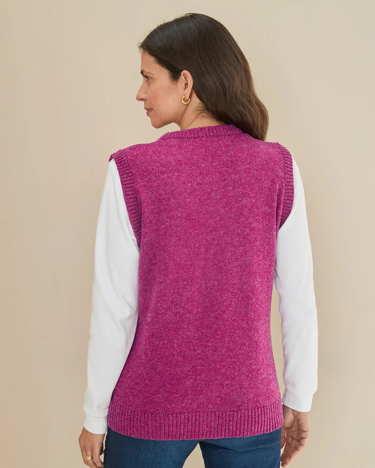 Shetland Waistcoat - Mulberry