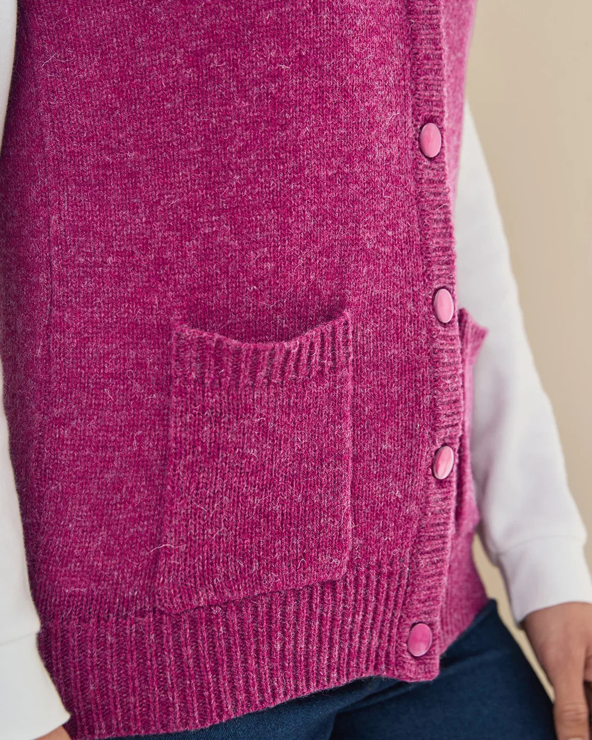 Shetland Waistcoat - Mulberry