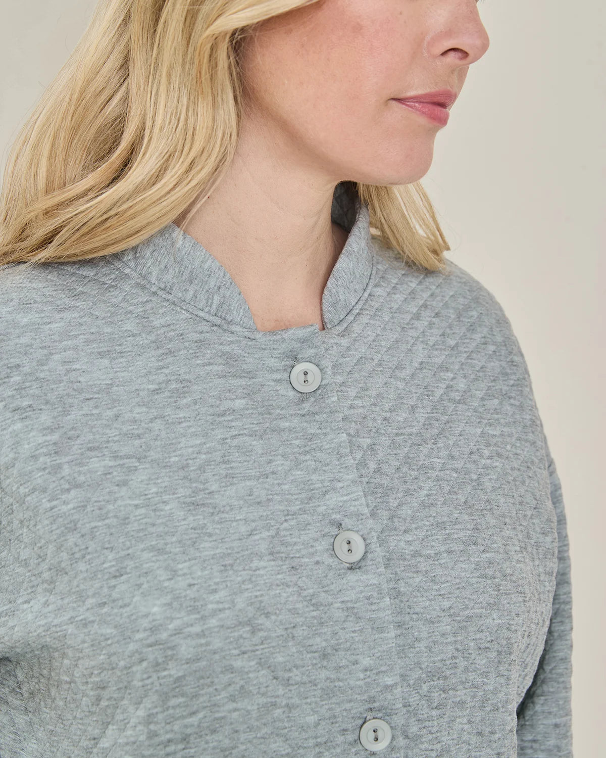 Nova Silver Quilted Leisure Cardigan
