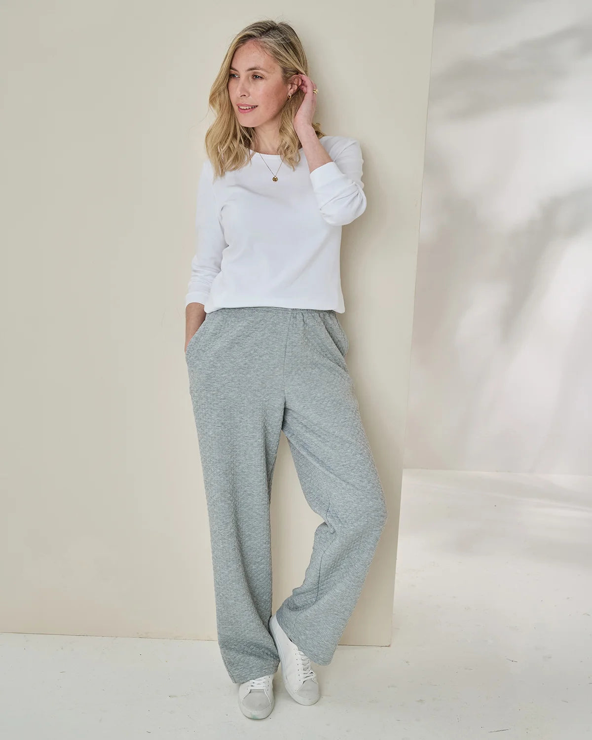 Nova Silver Quilted Leisure Trousers