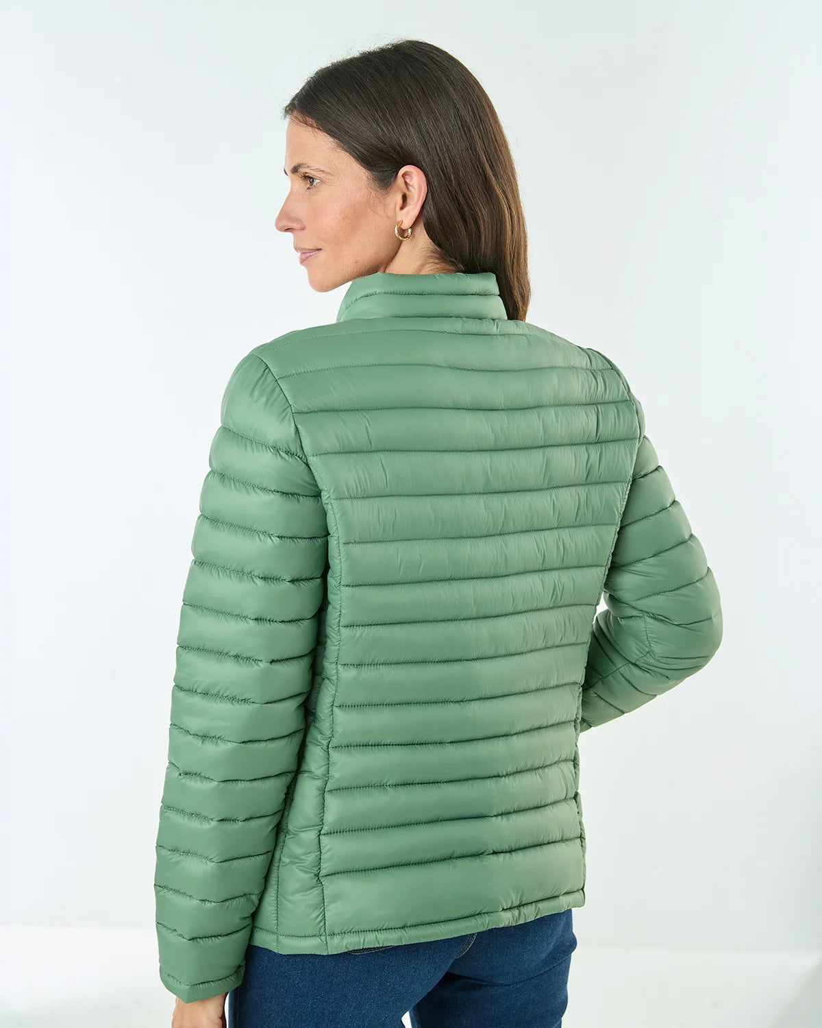 Lightly Padded Quilted Jacket - Sage