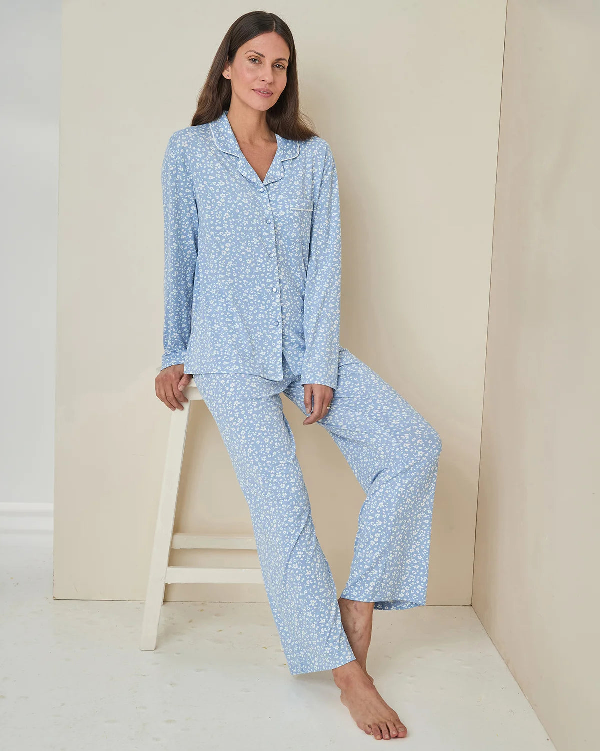 Slenderella Arleth Long Sleeve Floral Pyjamas