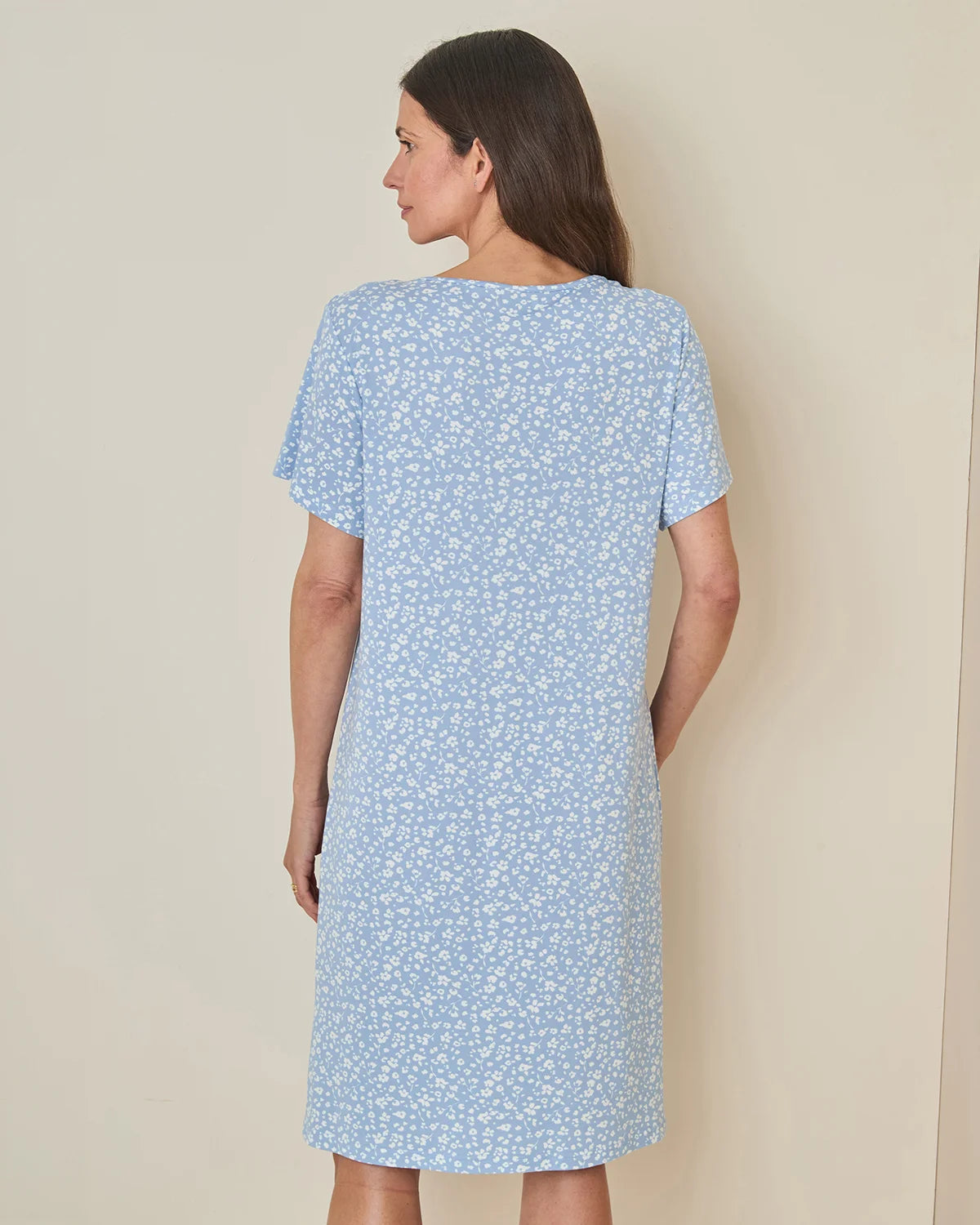 Slenderella Arleth Short Sleeve Floral Nightdress