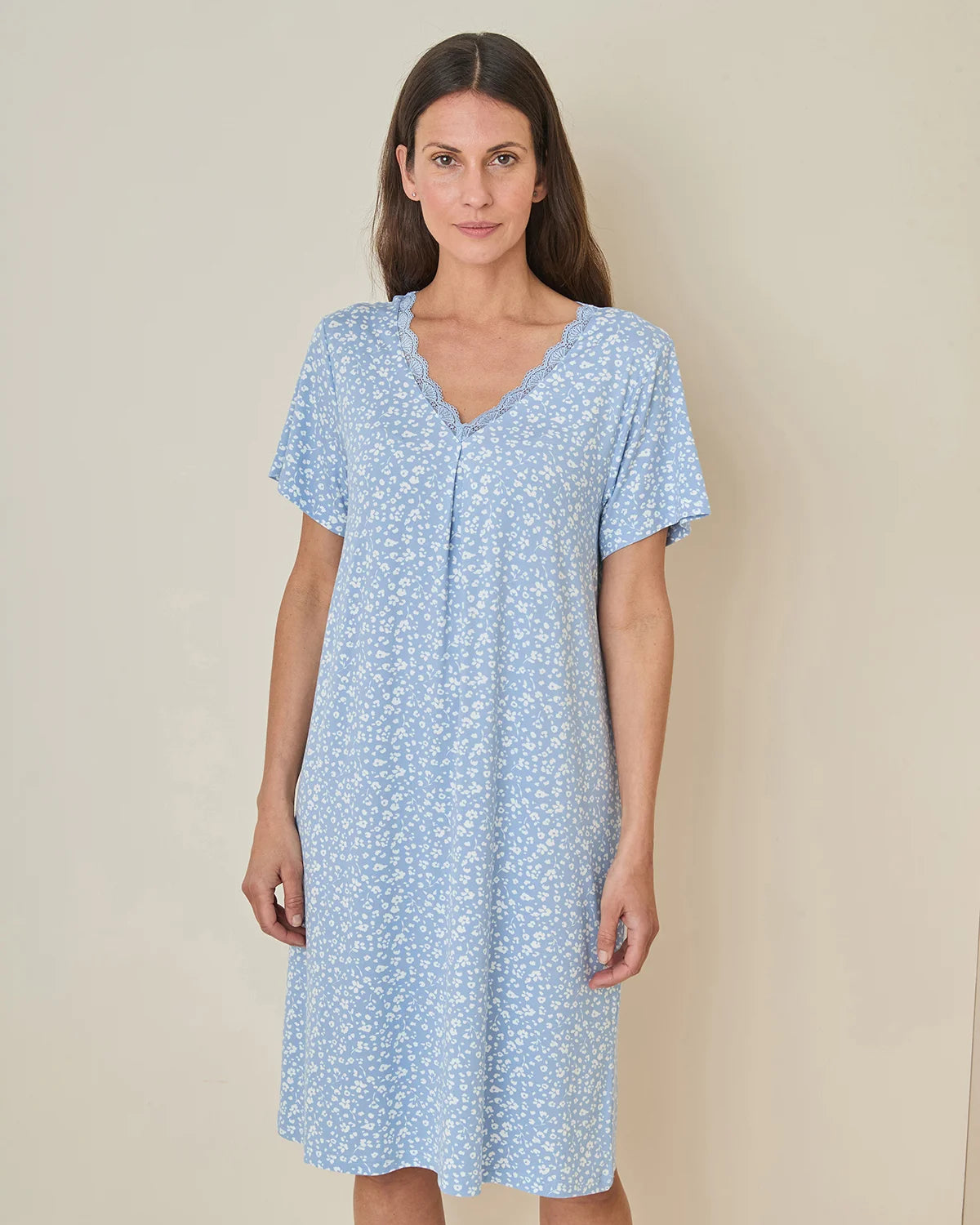 Slenderella Arleth Short Sleeve Floral Nightdress