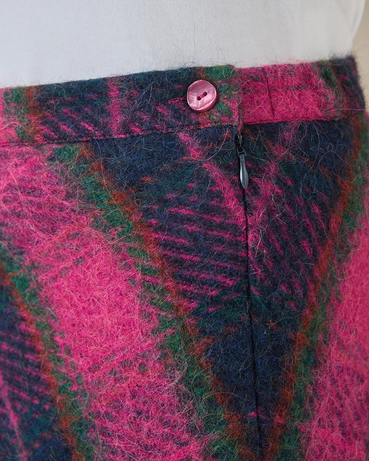 Tammy Lined Checked Wool Rich  A Line Skirt