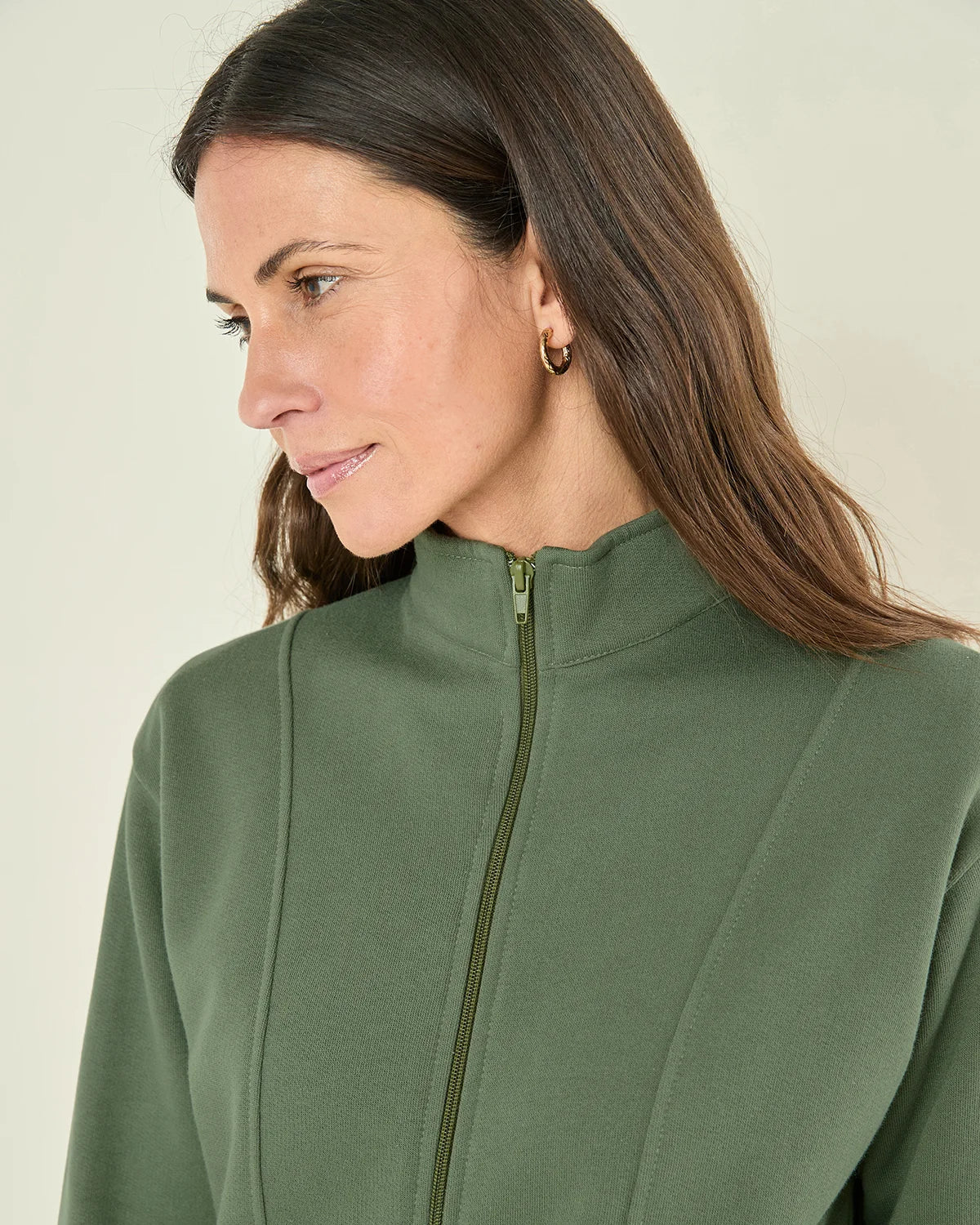 Taylor Cotton Mix Leisure Cardigan - Green