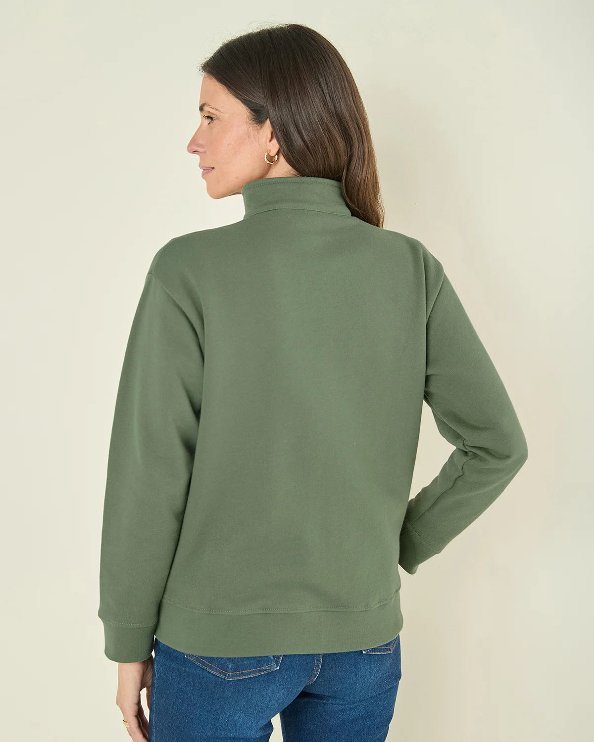 Taylor Cotton Mix Leisure Cardigan - Green