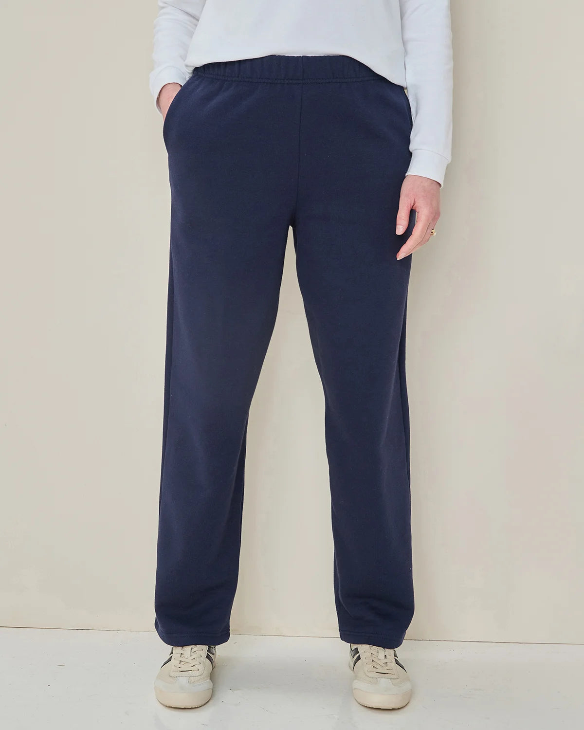 Taylor Cotton Mix Leisure Trousers - Navy