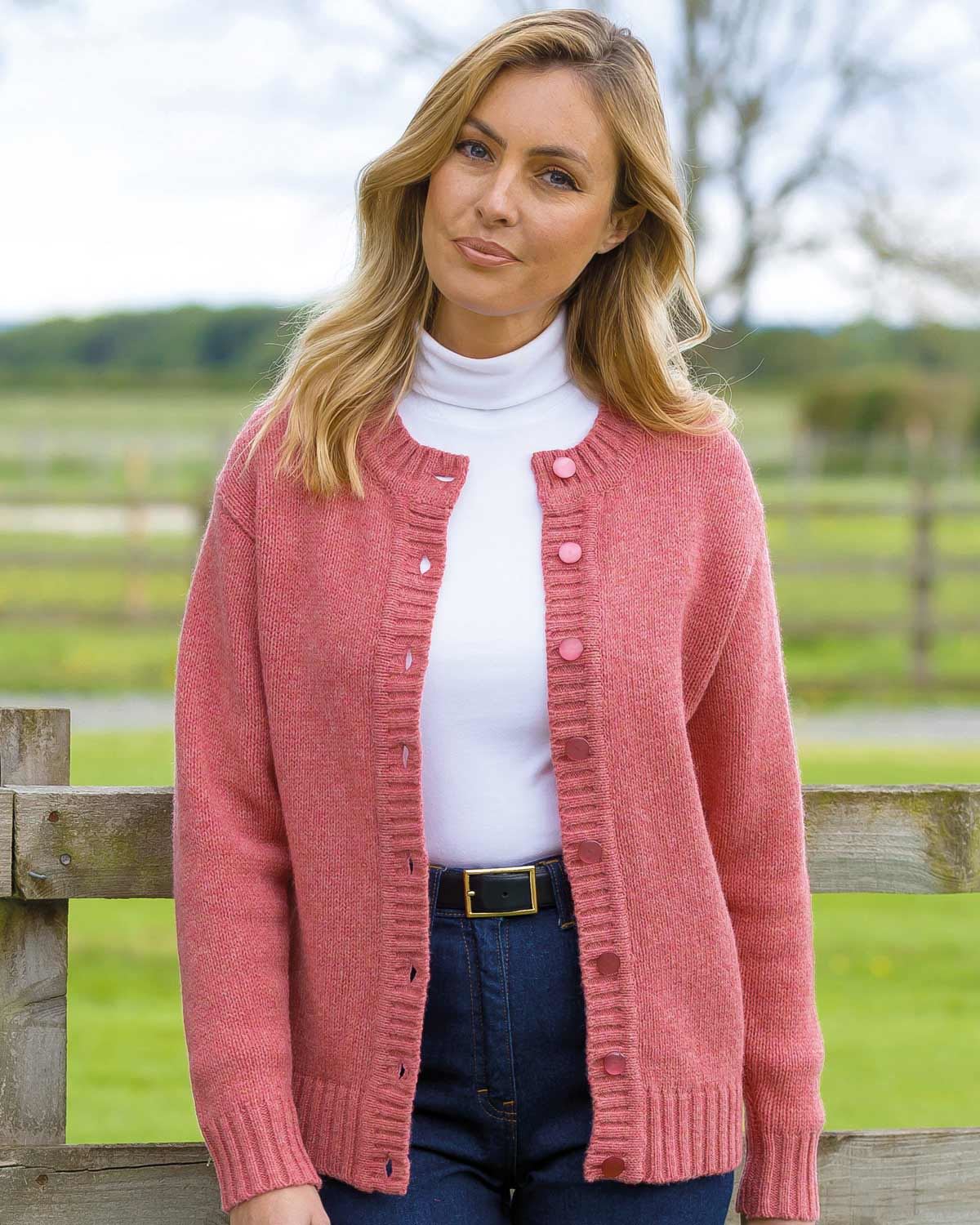 Shetland Cardigans - Geranium - The Classic Boutique