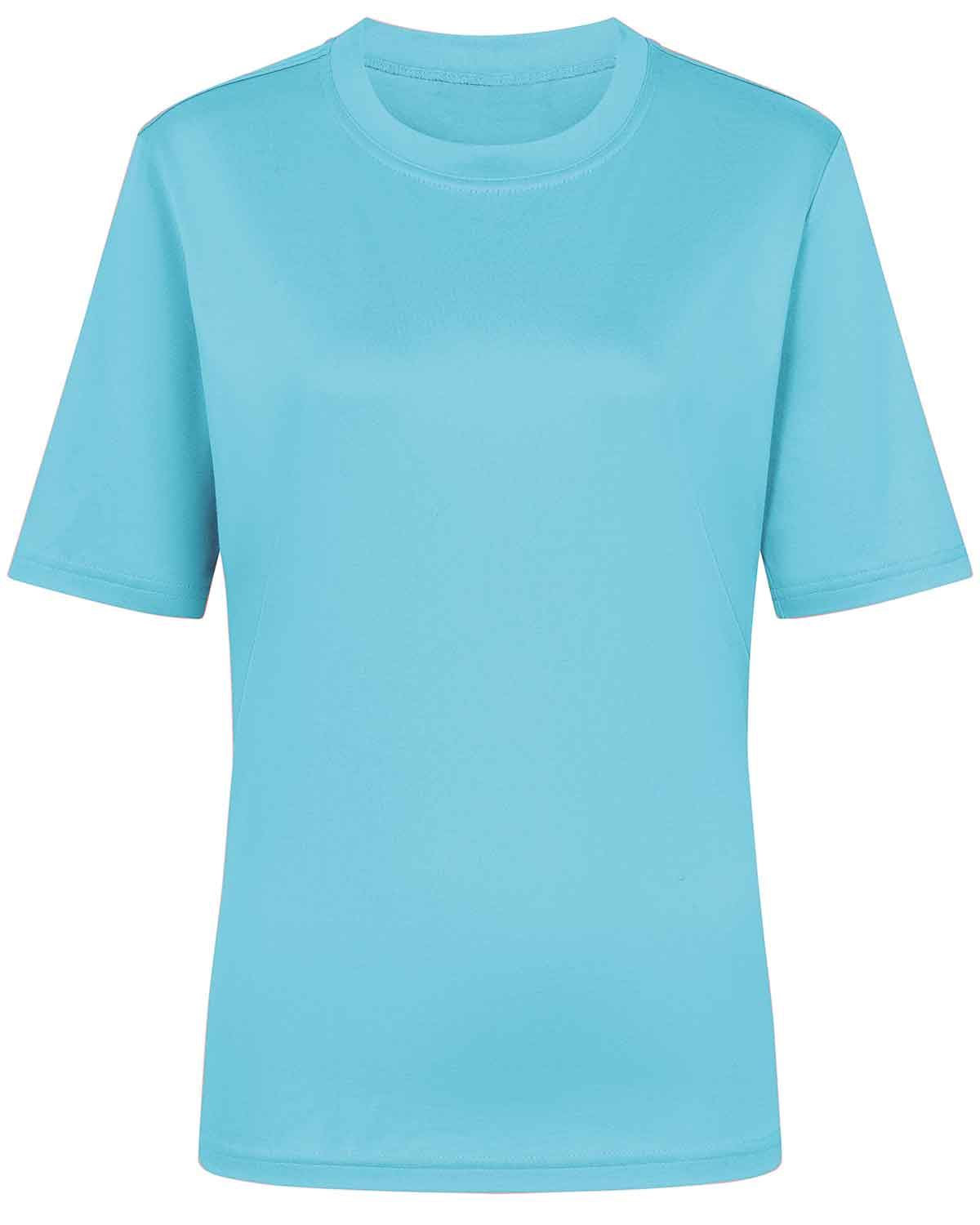 Silky Cotton Crew Neck Top - Turquoise - The Classic Boutique