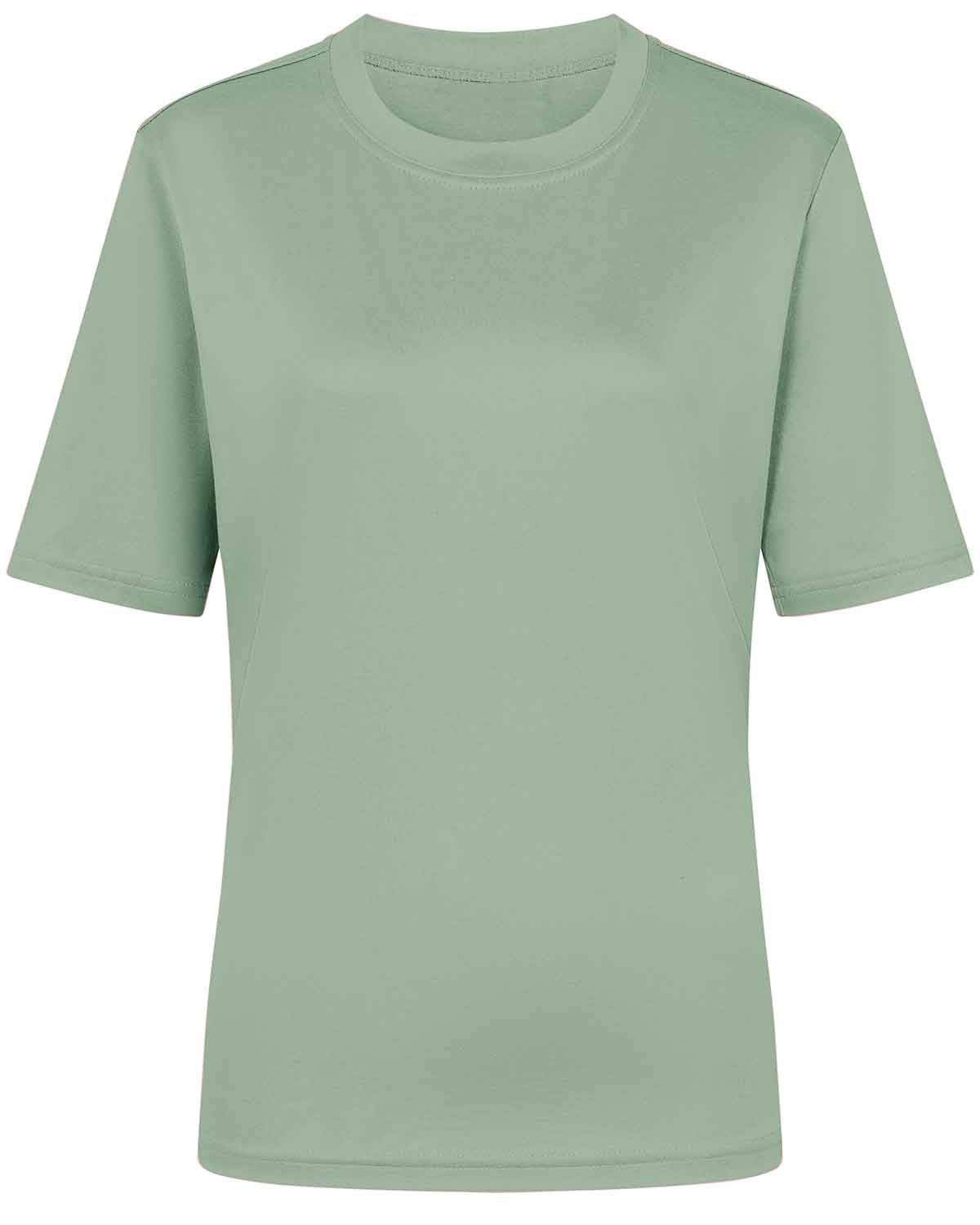 Silky Cotton Crew Neck Top - Sage - The Classic Boutique