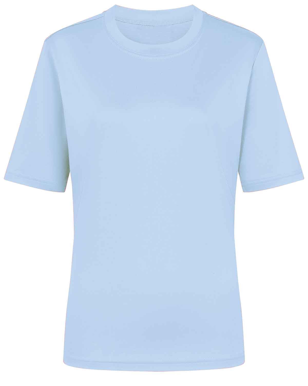 Silky Cotton Crew Neck Top - Pale Blue - The Classic Boutique