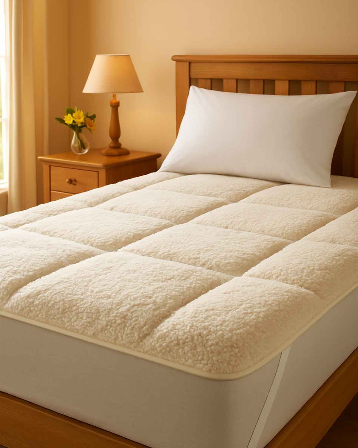 Sherpa Fleece Deep Pile Mattress Topper - Image 1 - The Classic Boutique