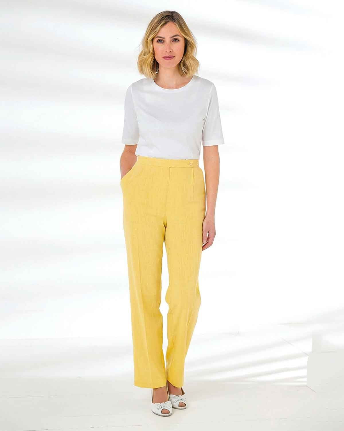 Polly Trousers - Daffodil - The Classic Boutique