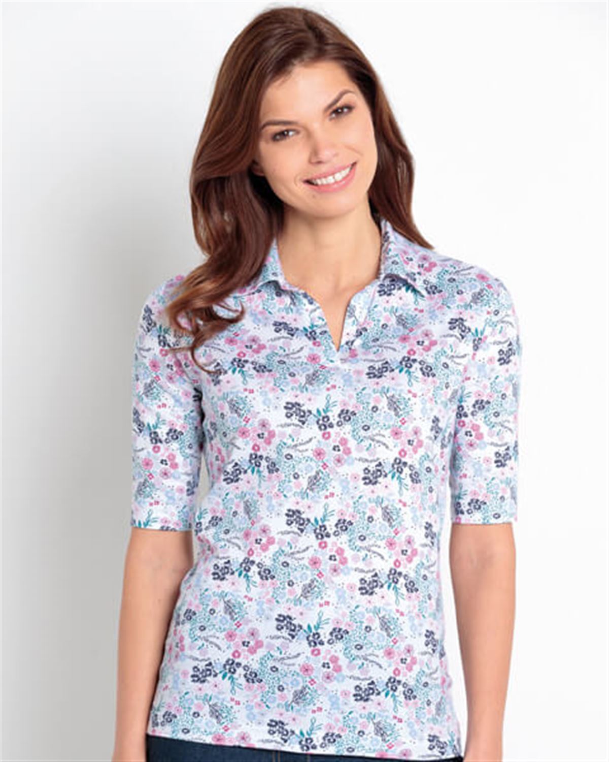 Faith Multi Coloured Pure Cotton Polo - Image 1 - The Classic Boutique