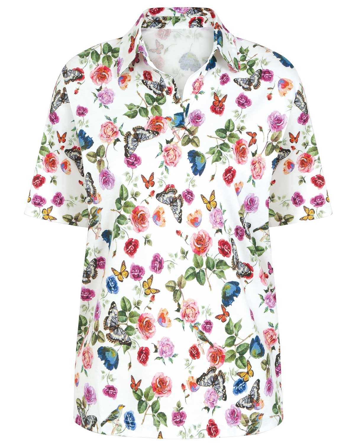 Sabrina Multi Coloured Pure Cotton Polo - Image 2 - The Classic Boutique