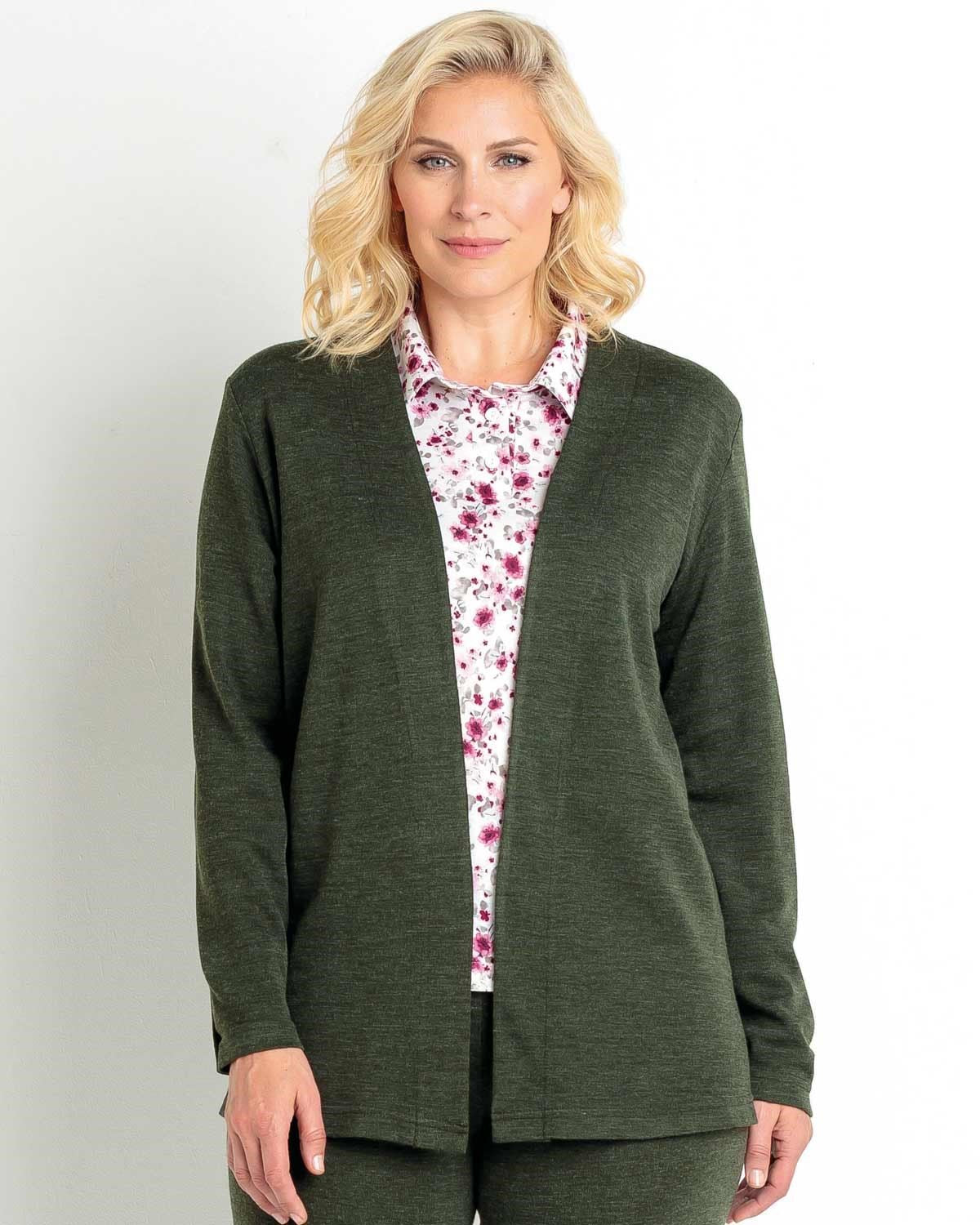 Edge To Edge Cardigan - Moss Green - The Classic Boutique