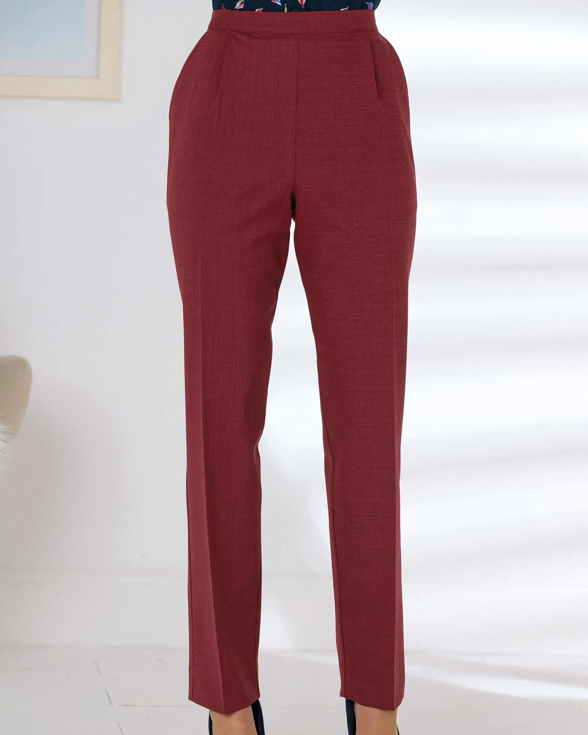 Sandown Pull On Trousers - Rust - The Classic Boutique