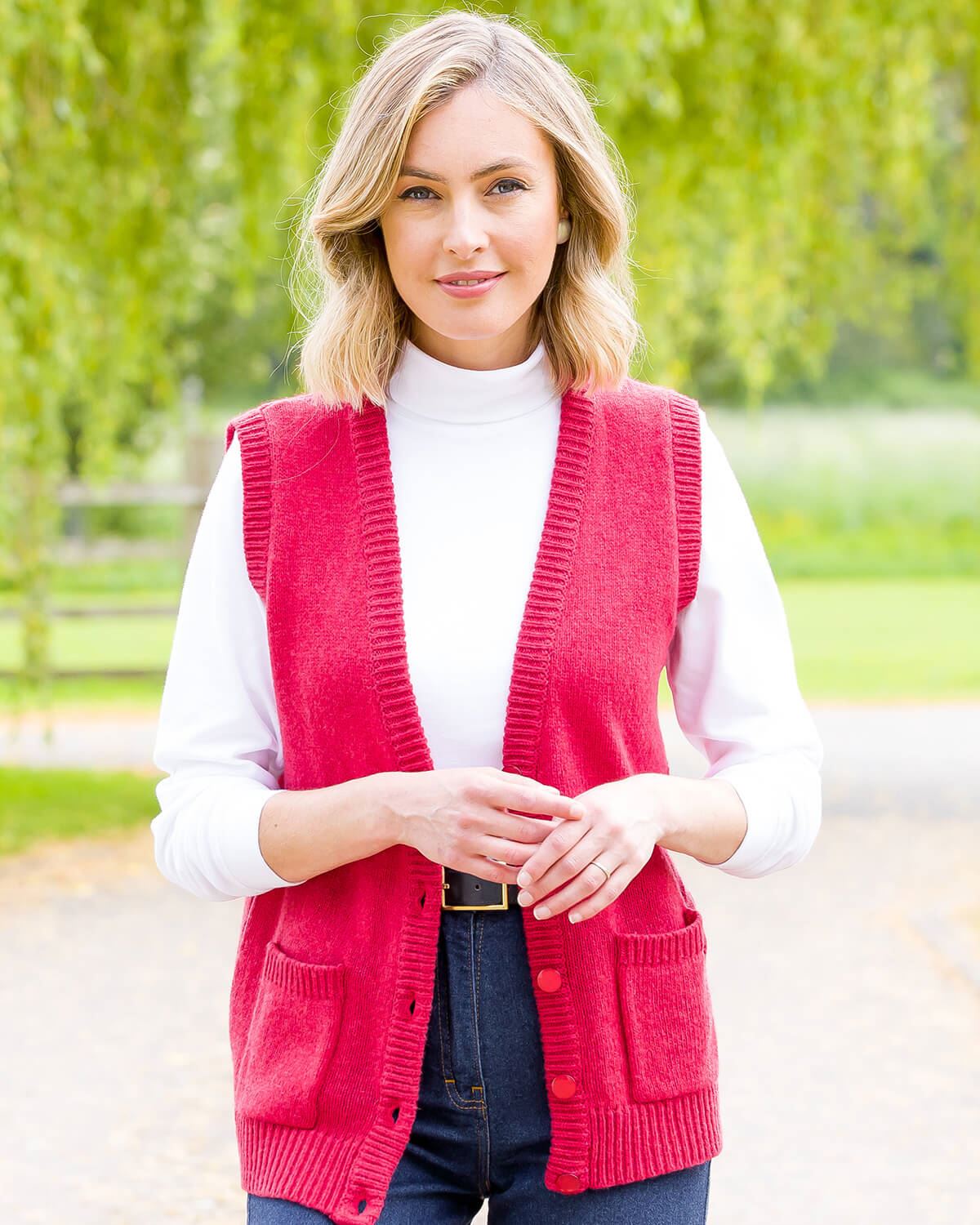 Shetland Waistcoat - Poppy - The Classic Boutique