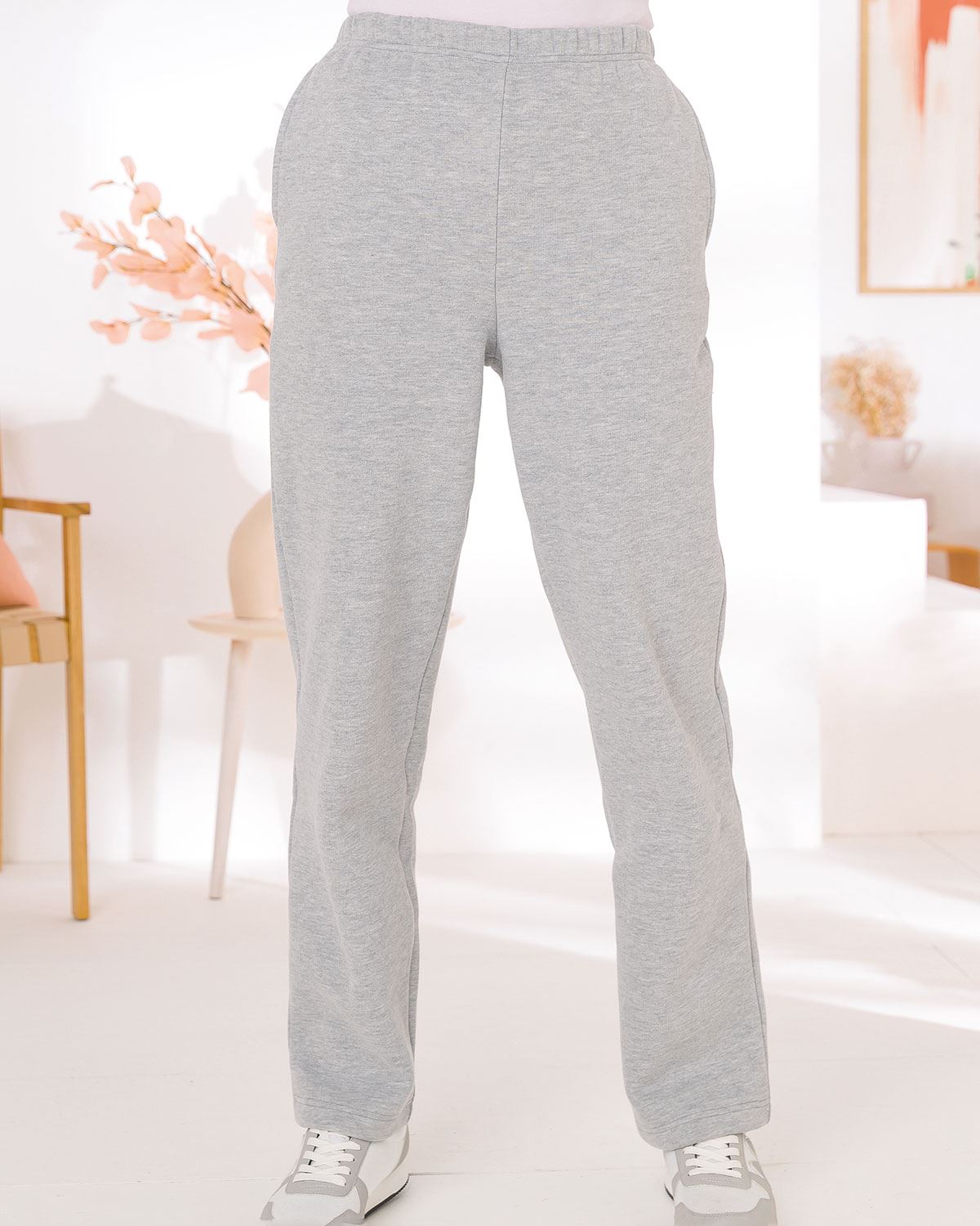 Ladies Leisure Trousers - Silver - The Classic Boutique