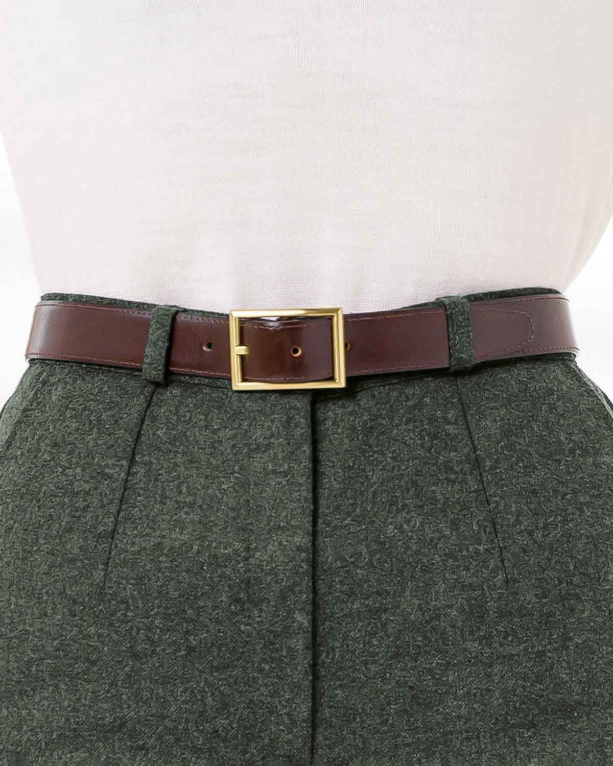Womens Leather Belt - Brown - Image 1 - The Classic Boutique