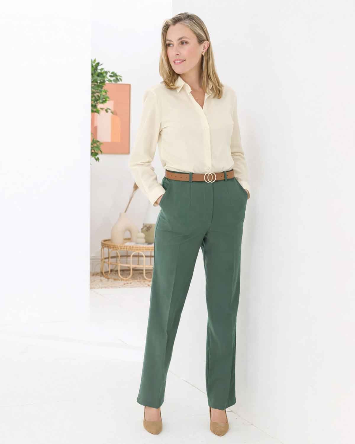Sandown Trousers  Ladies - Thyme - The Classic Boutique