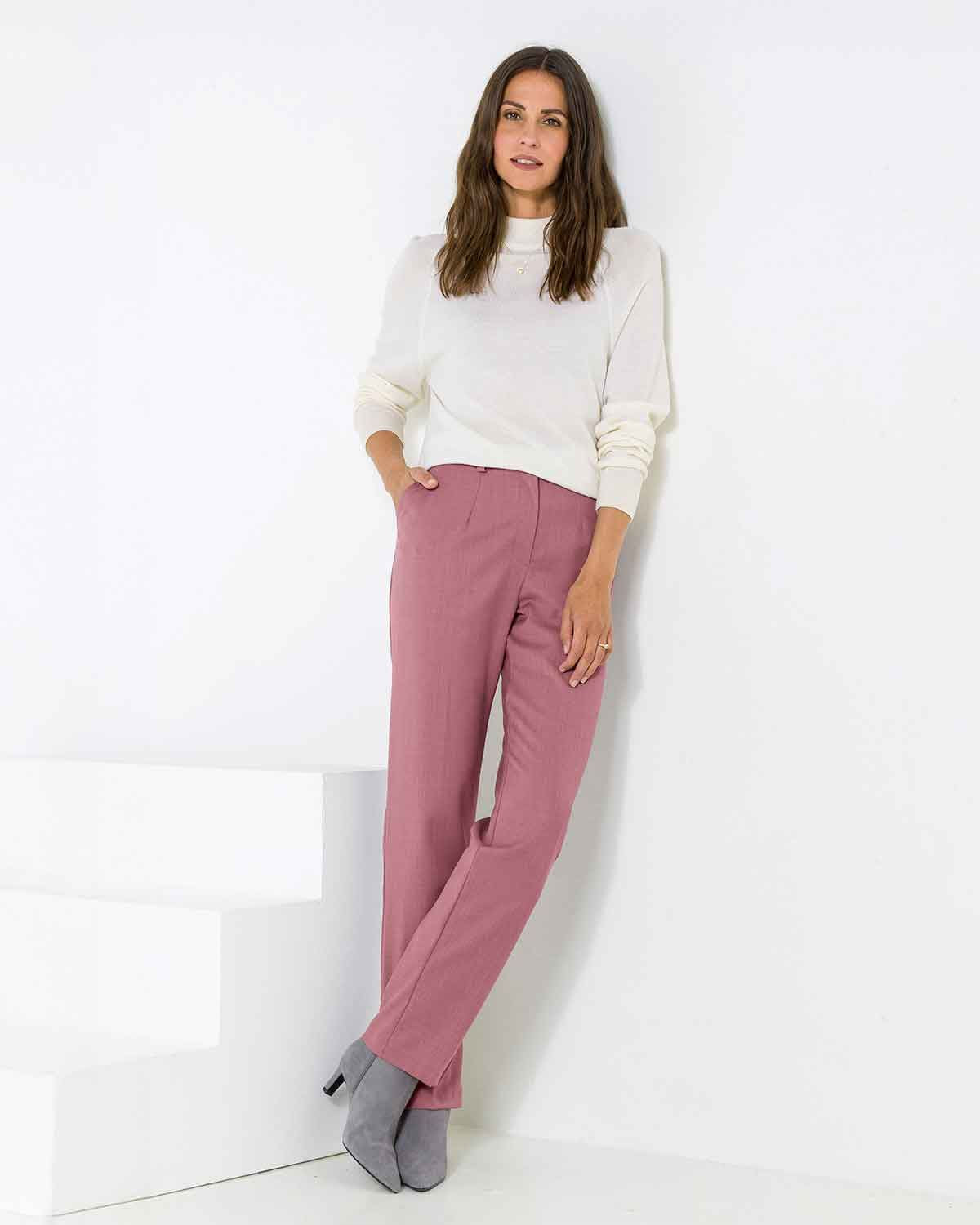 Sandown Trousers  Ladies - Dusky Rose - The Classic Boutique